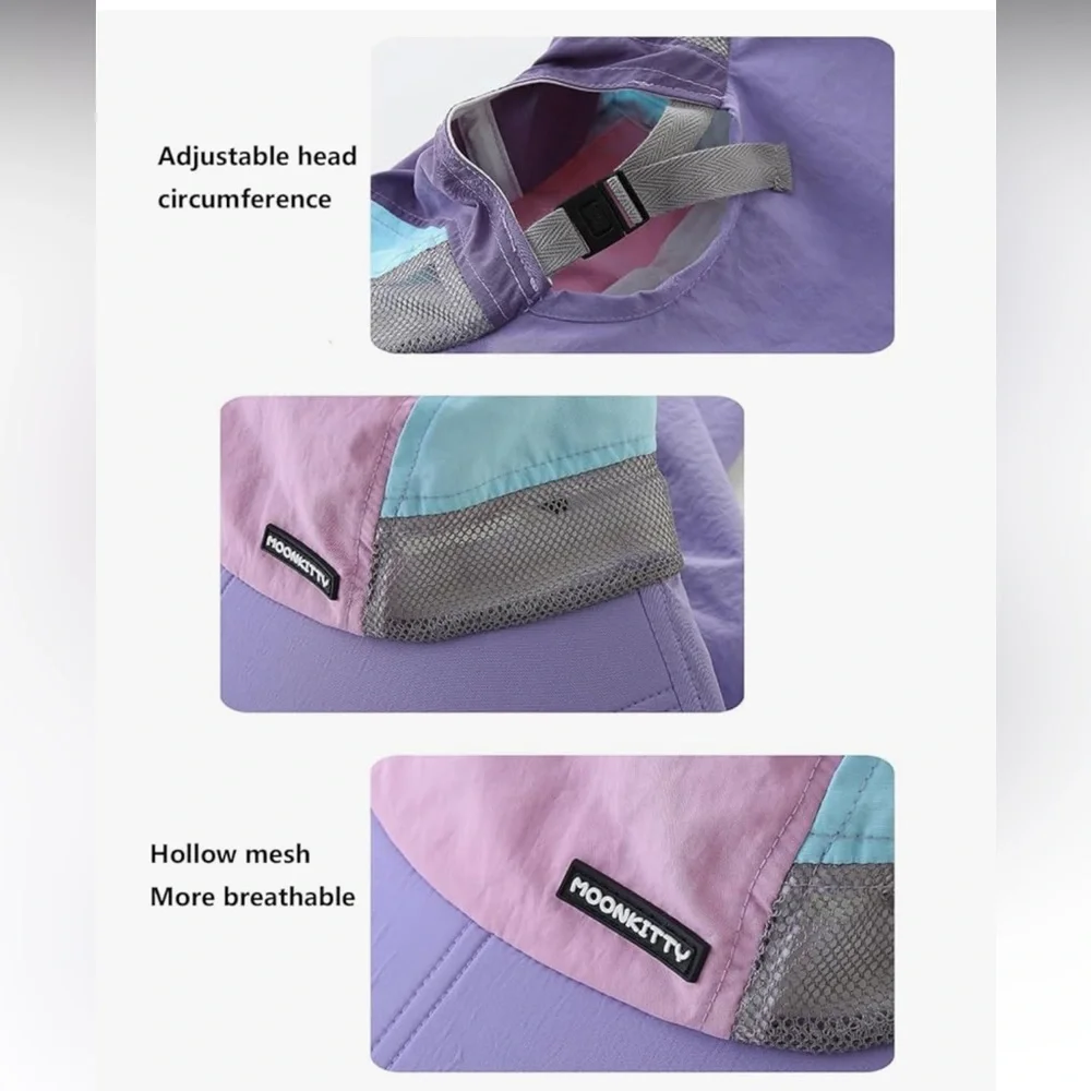 MOONKITTY Girls Colorful Bucket Hat with Pastel Shades - Picture 4 of 15